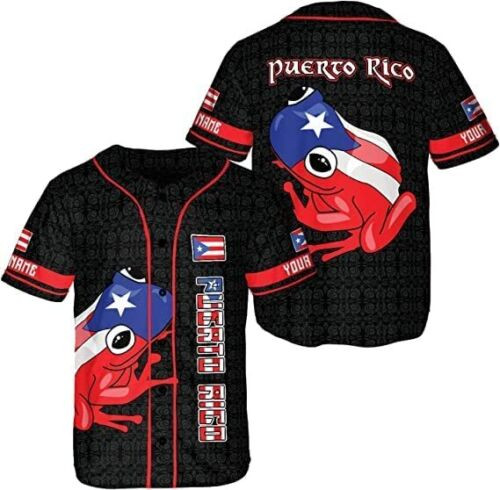 Personalized Puerto Rico Baseball Jersey Shirt Customized Puerto Rican Baseball Jersey