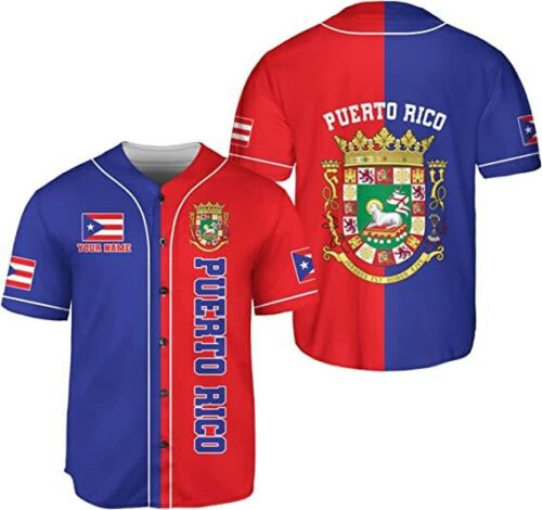 Personalized Puerto Rico Puerto Rican Baseball Jersey Shirt,customized Team Name Puerto