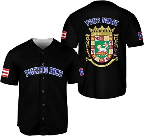 Personalized Puerto Rico Puerto Rican Baseball Jersey Shirt,customized Team Name Puerto