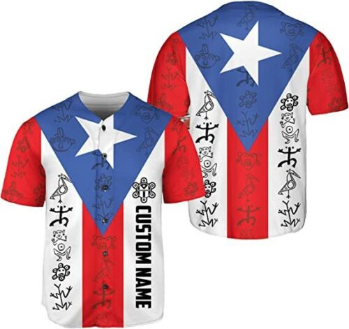 Personalized Puerto Rico Puerto Rican Baseball Jersey Shirt,customized Team Name Puerto