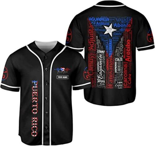 Personalized Puerto Rico Puerto Rican Baseball Jersey Shirt,customized Team Name Puerto
