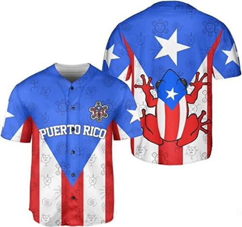 Personalized Puerto Rico Puerto Rican Baseball Jersey Shirt,customized Team Name Puerto
