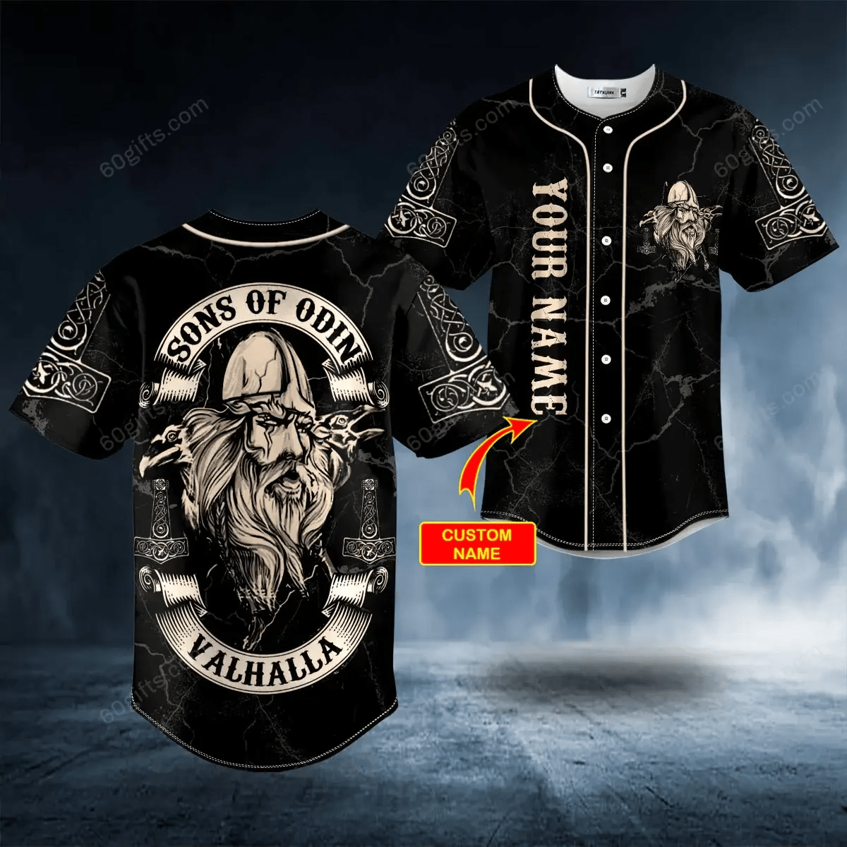 Personalized Son Of Odin Valhalla Viking Baseball Jersey