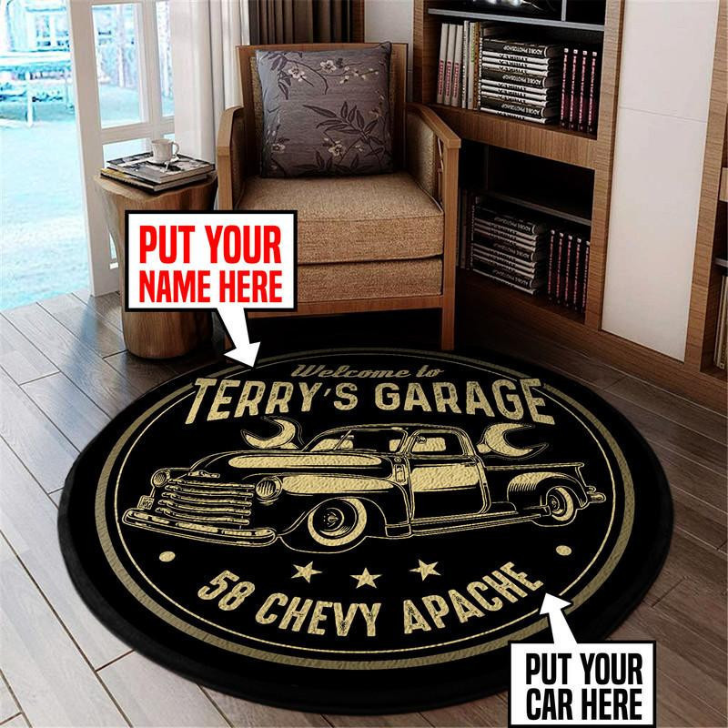 Personalized Truck Living Room Round Rug Carpet Bedroom Livingroom Home Decor