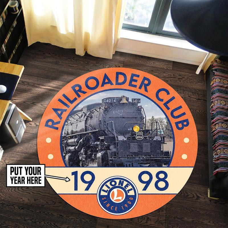 Personalized Up Union Pacific Railroader Club Round Rug Carpet Bedroom Livingroom Home Decor