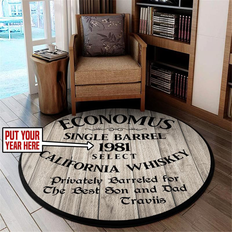 Personalized Whiskey Bar Round Rug Carpet Bedroom Livingroom Home Decor