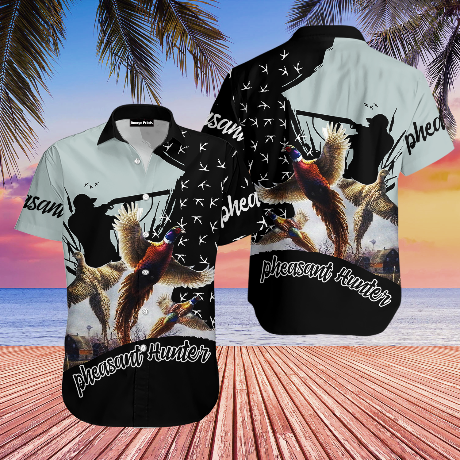 Pheasant Hunting Hawaiian Shirt