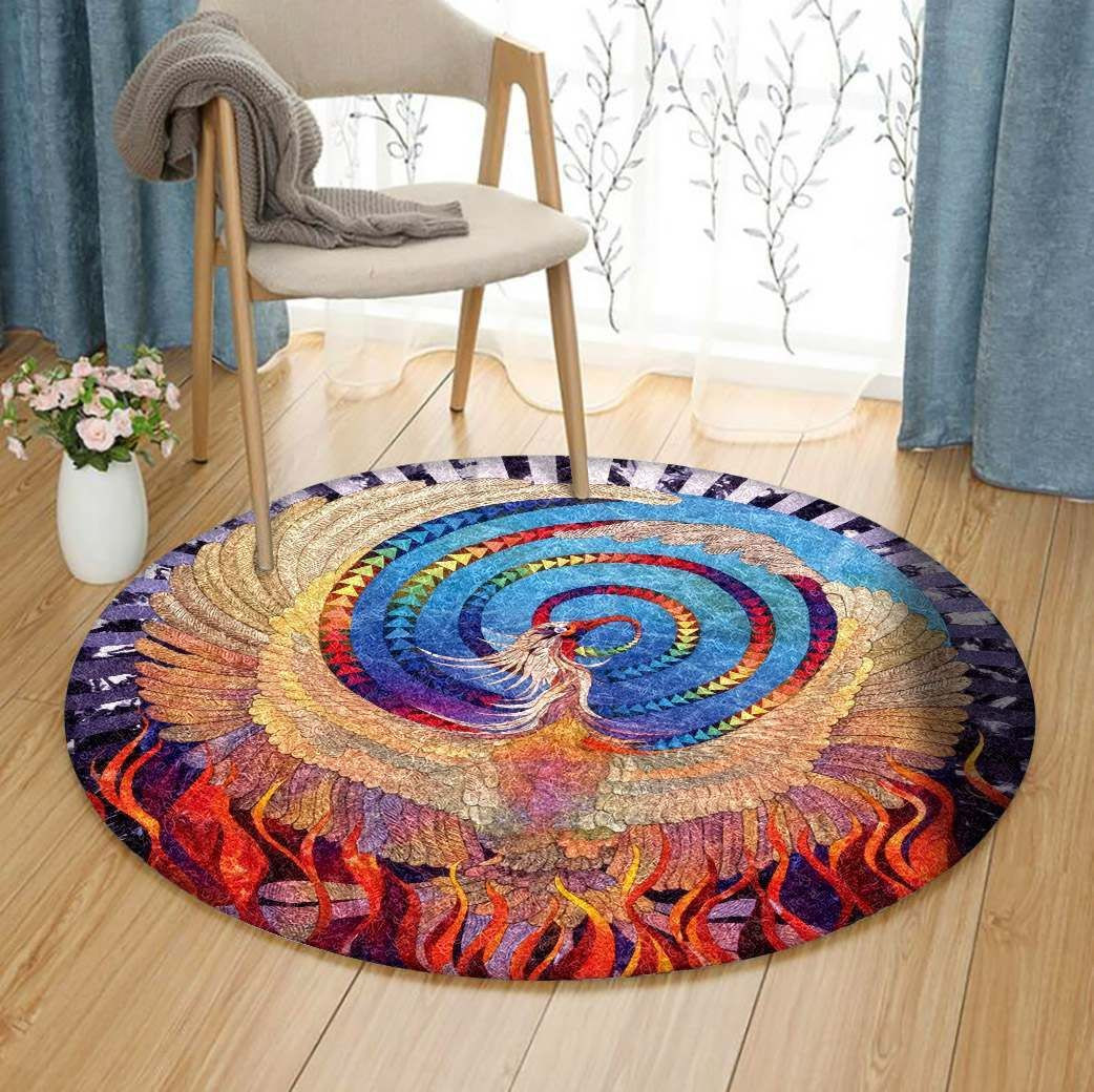 Phoenix Round Rug Carpet Bedroom Livingroom Home Decor