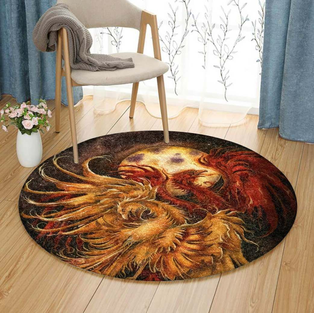Phoenix Round Rug Carpet Bedroom Livingroom Home Decor