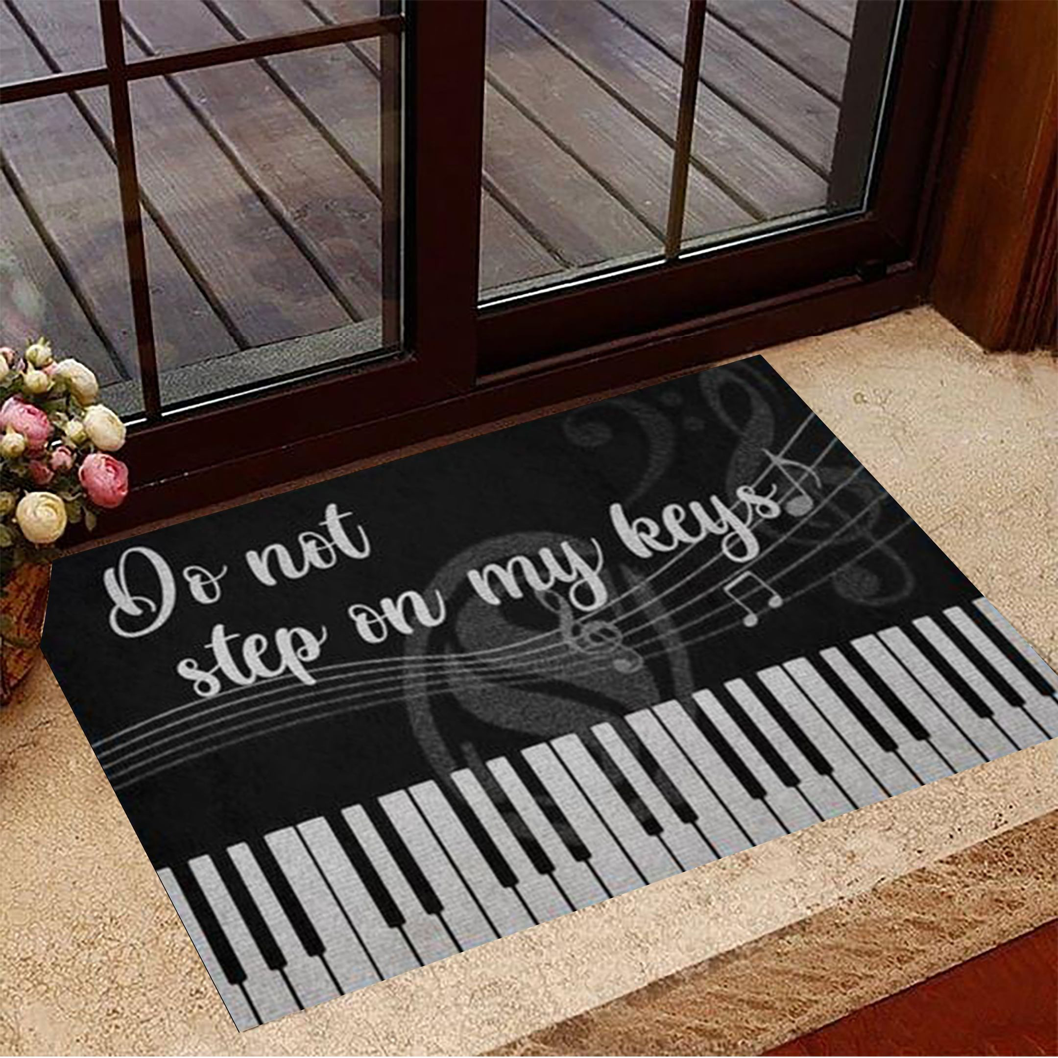 Piano Do Not Step On My Keys Rubber Doormat