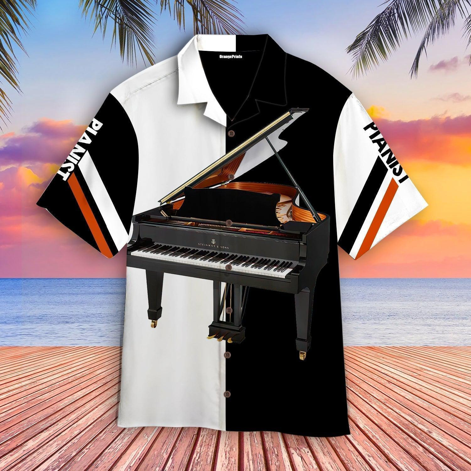 Piano Music Hawaiian Shirt