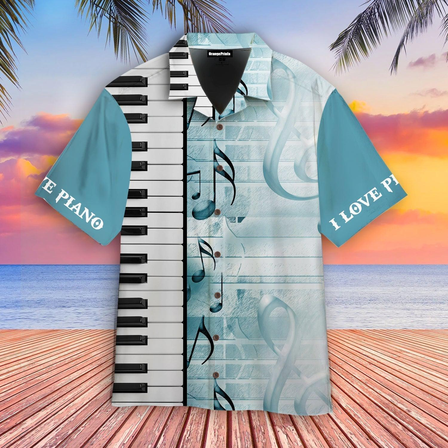 Piano Music Hawaiian Shirt