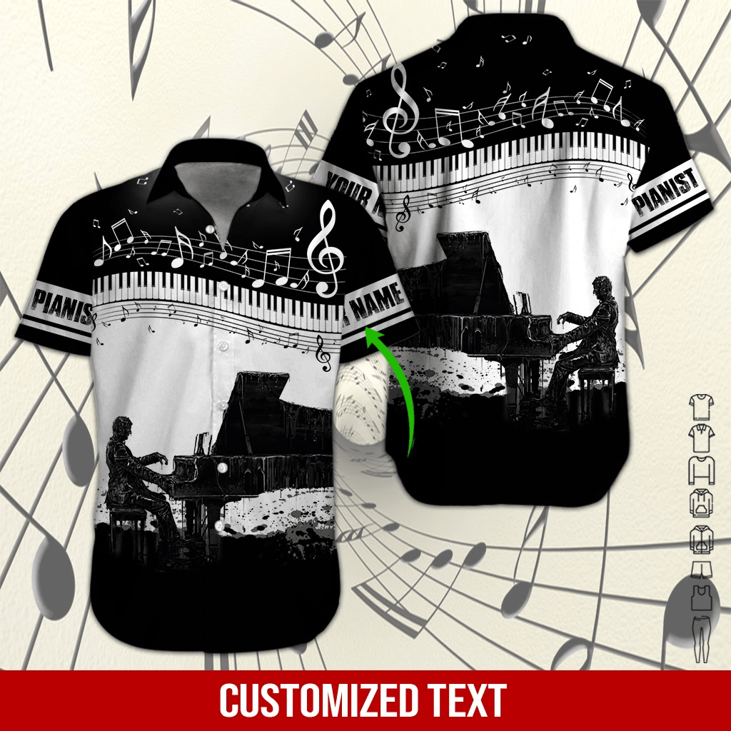 Piano Personalized Hawaiian Shirt