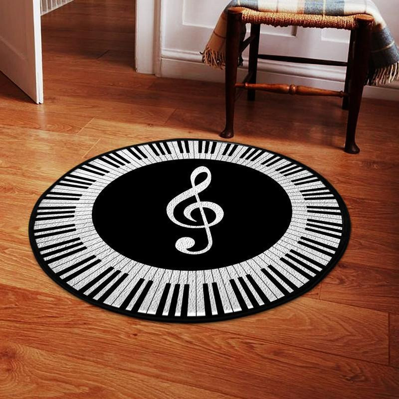 Piano Room Round Rug Carpet Bedroom Livingroom Home Decor