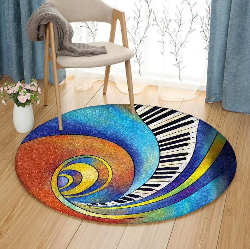 Piano Round Rug Carpet Bedroom Livingroom Home Decor