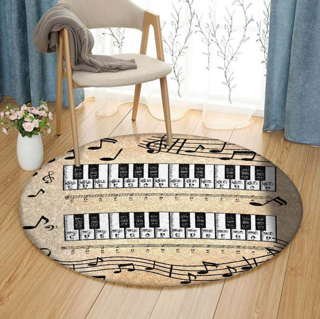 Piano Round Rug Carpet Bedroom Livingroom Home Decor