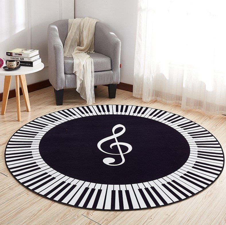 Piano Round Rug Carpet Bedroom Livingroom Home Decor