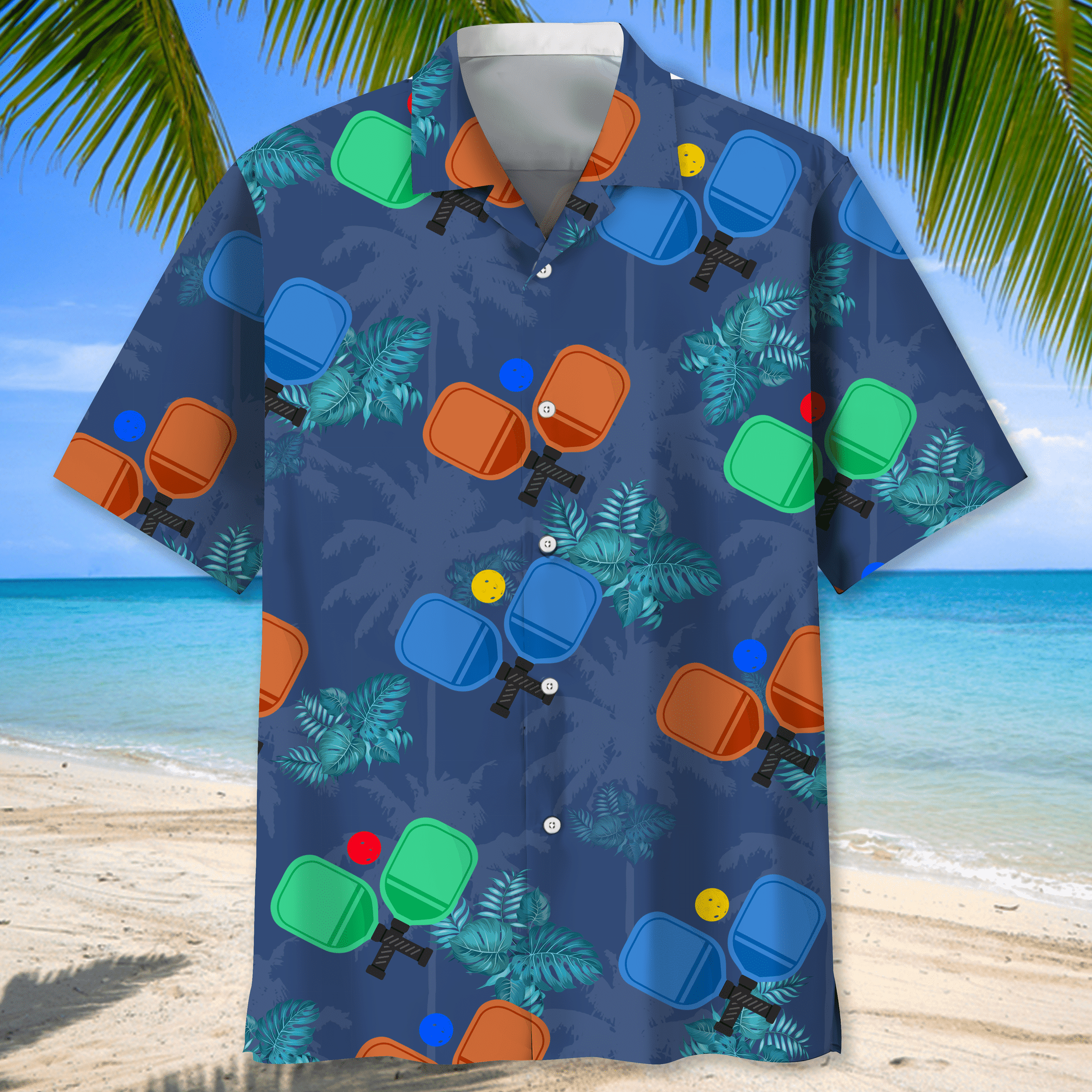 Pickleball Tropical Hawaiian Shirt