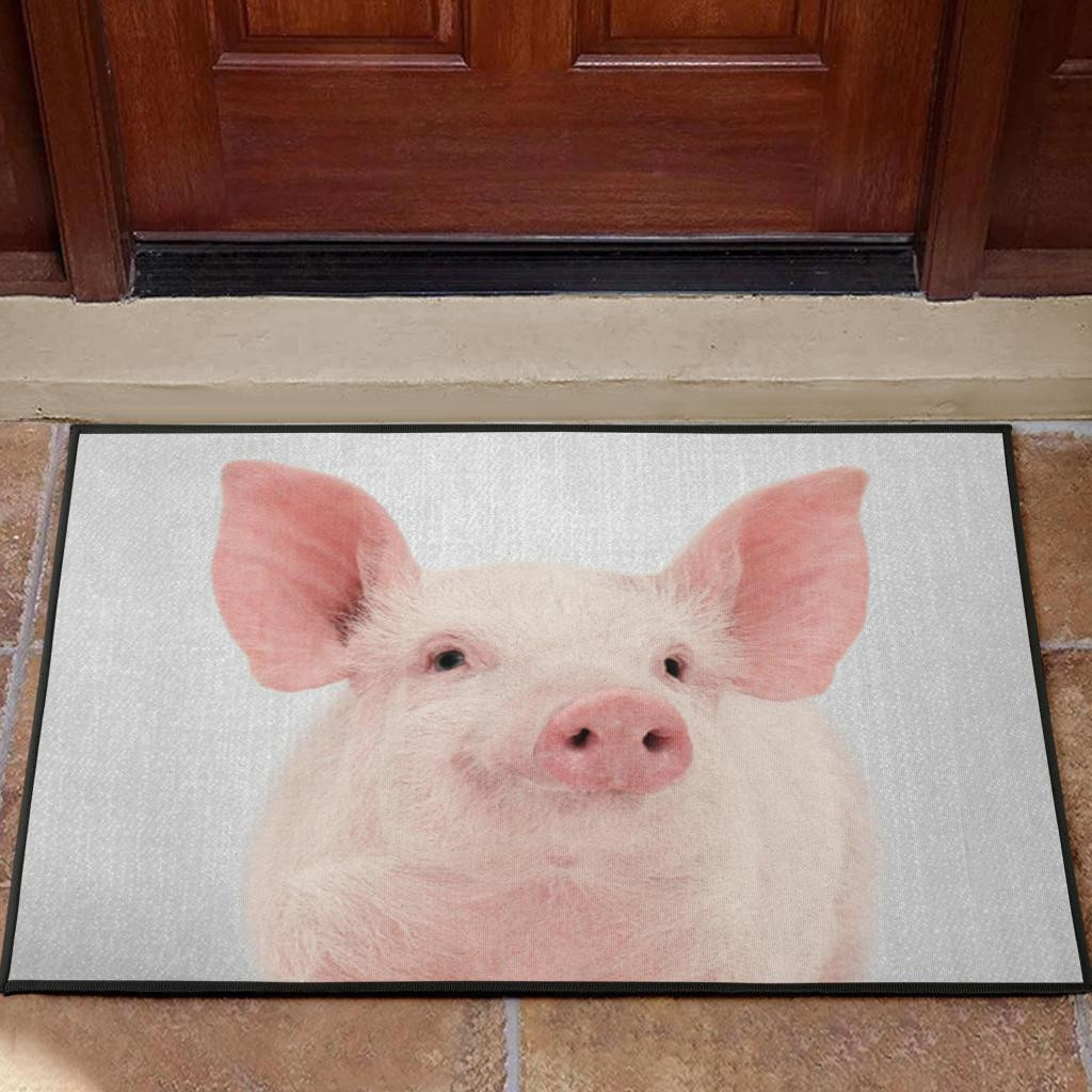Pig funny Rubber Doormats