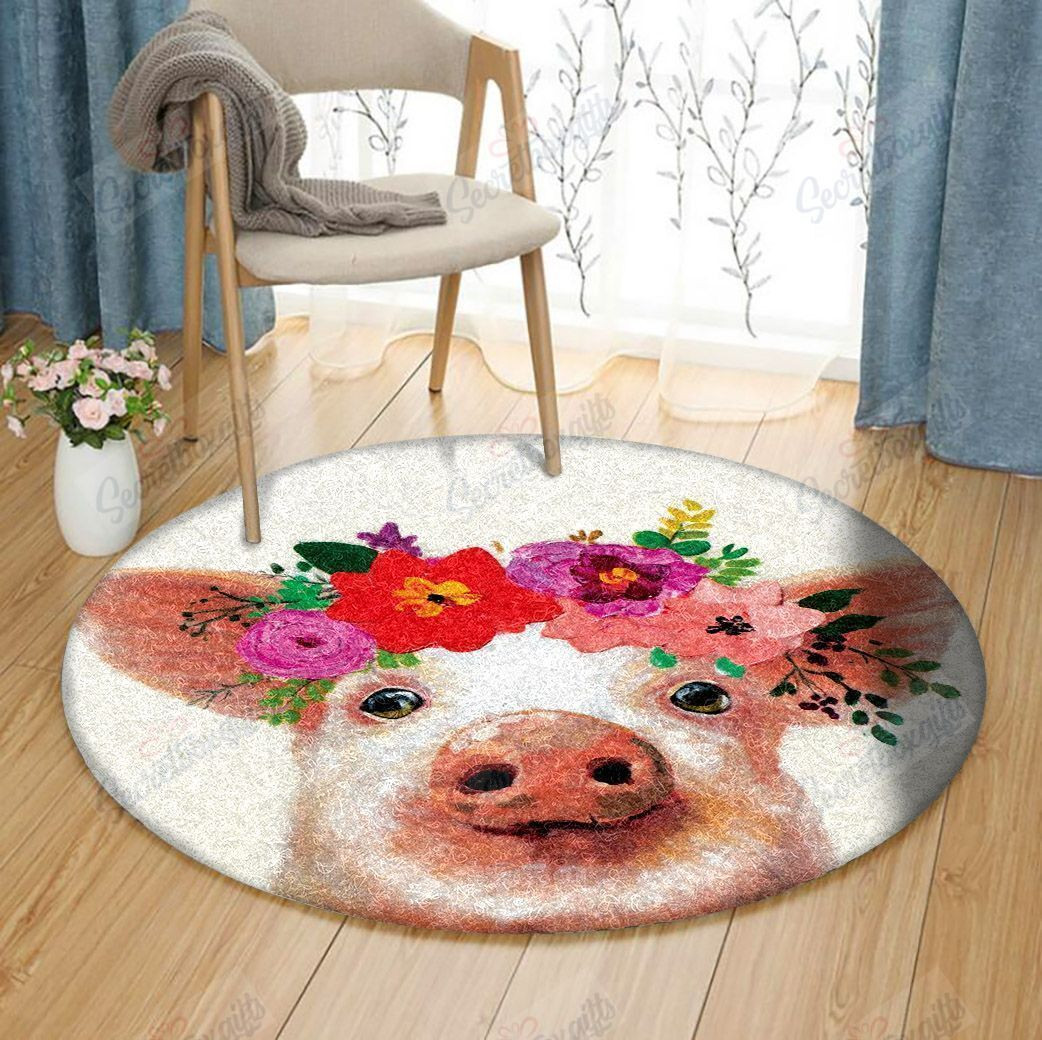 Pig Round Rug Carpet Bedroom Livingroom Home Decor