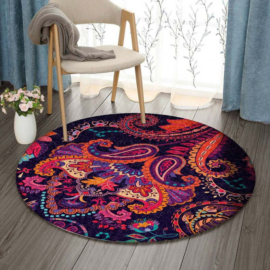 Pikkme Funky Tribal Round Rug Carpet Bedroom Livingroom Home Decor