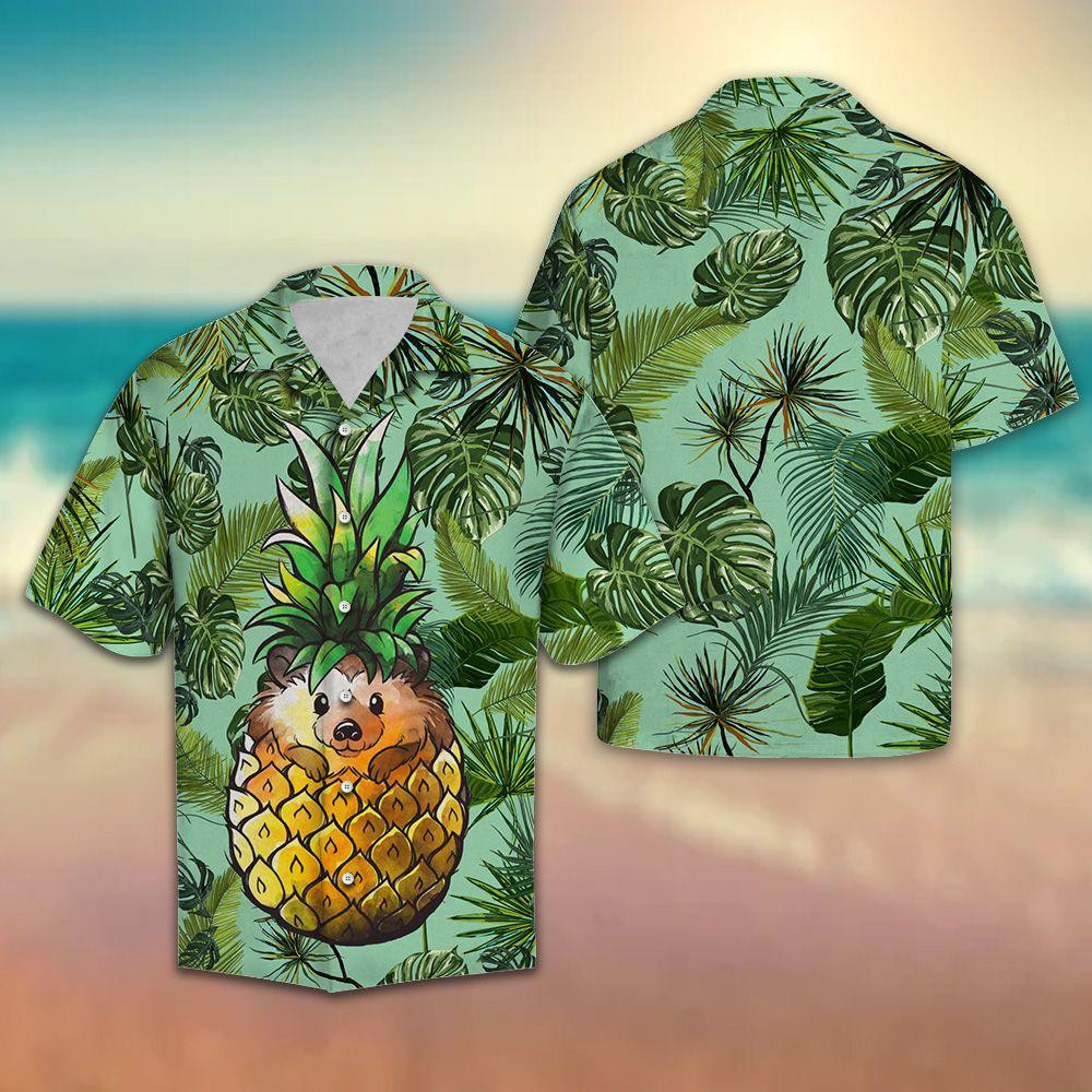 Pineapple Hedgehog Hawaiian Shirt