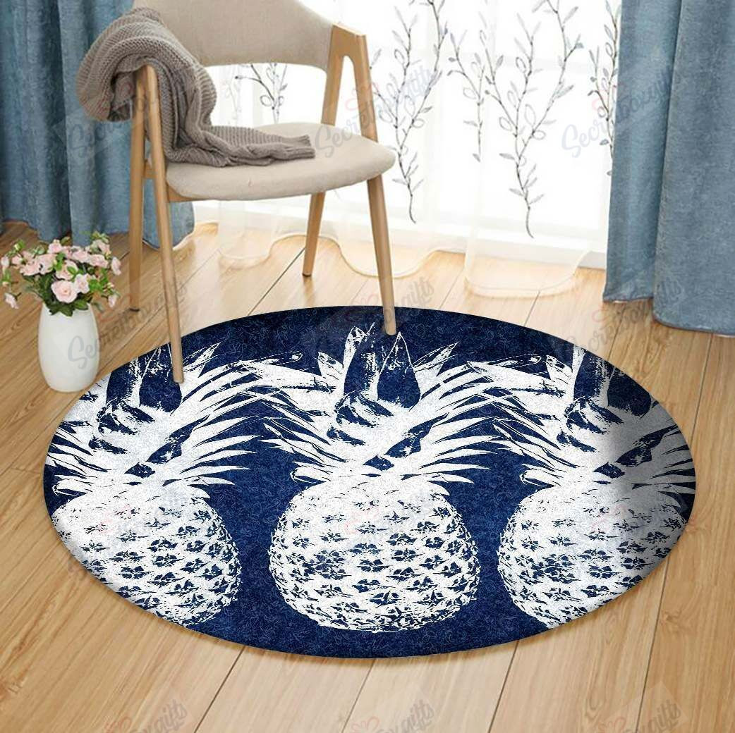 Pineapple Round Rug Carpet Bedroom Livingroom Home Decor