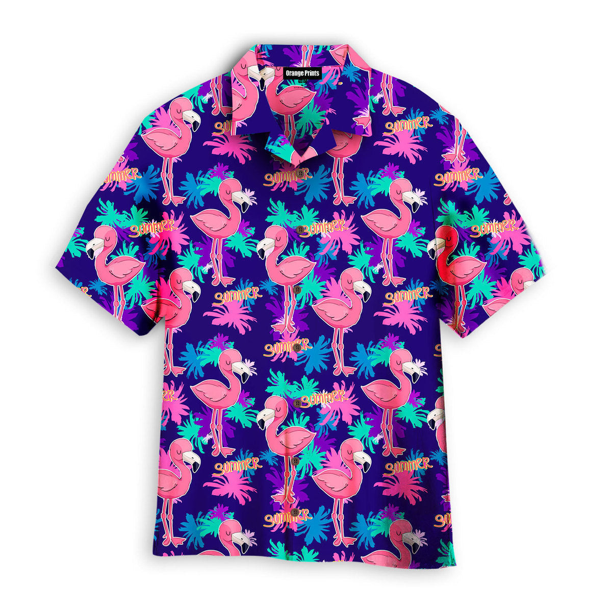 Pink Flamingo Hello Summer Hawaiian Shirt