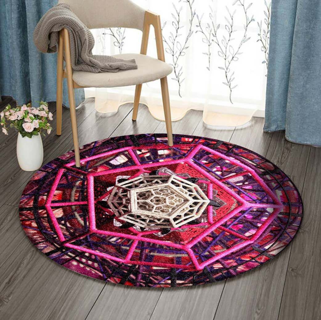 Pinktagon Round Rug Carpet Bedroom Livingroom Home Decor