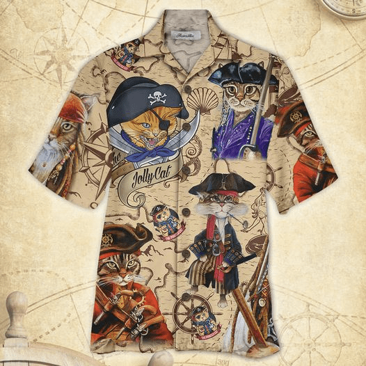 Pirate Cat Hawaiian Shirt