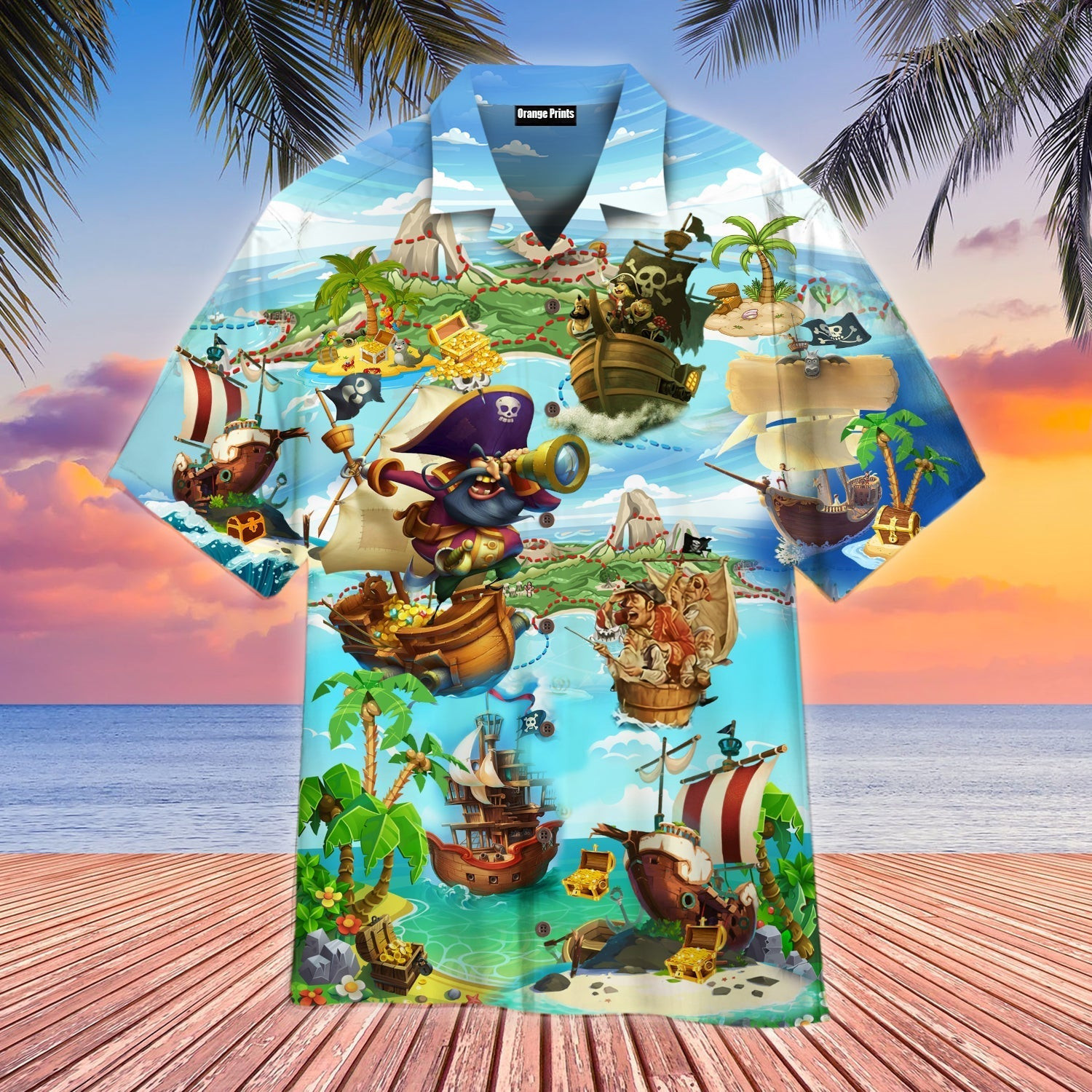 Pirate It's Time Of Treasure Hawaiian Shirt