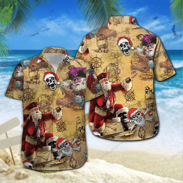 Pirate On Christmas Hawaiian Shirt