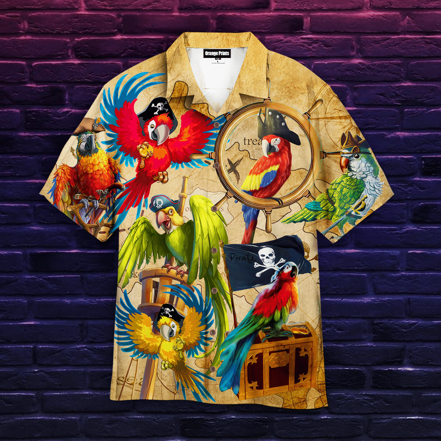 Pirate Parrots Hawaiian Shirt