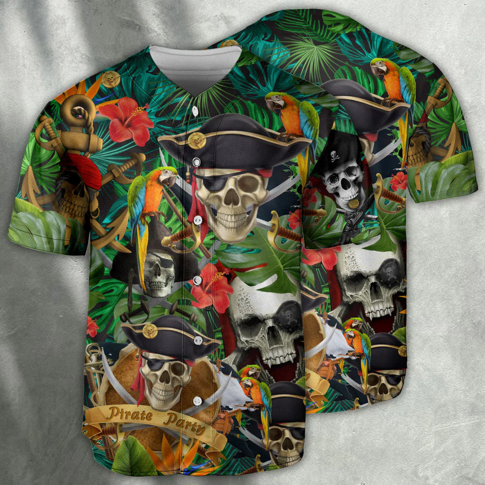 Pirate Skull Pirates Make Legends Baseball Jersey - Image 3