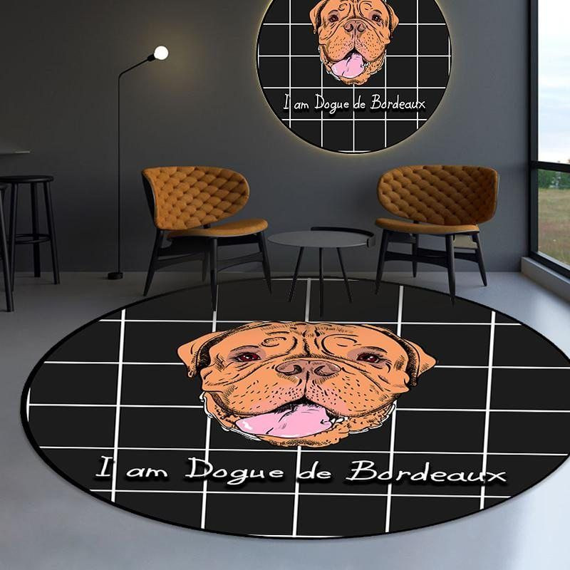 Pit Bull Round Rug Carpet Bedroom Livingroom Home Decor