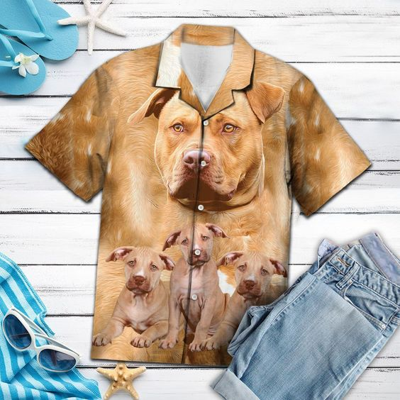Pit Bull Terrier Hawaiian Shirt