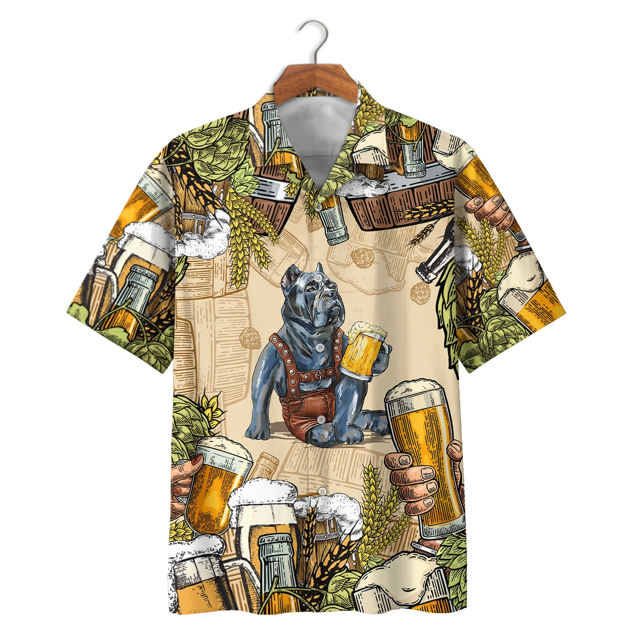 Pitbull & Beer Hawaiian Shirt