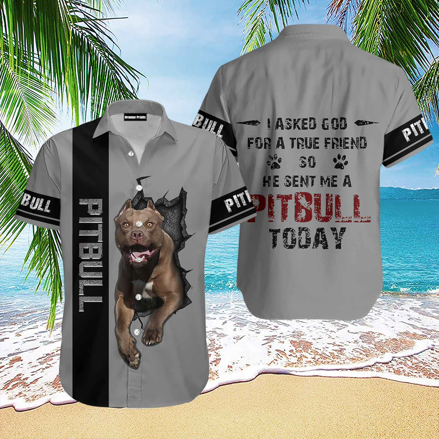 Pitbull Hawaiian Shirt