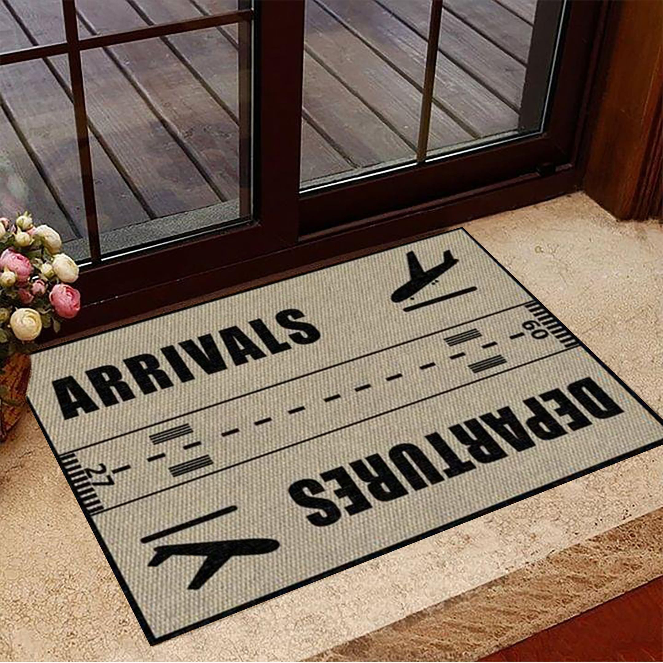 Planes Arrivals Departures Rubber Doormat Best Indoor Door Mats Gifts For Airplane Lovers