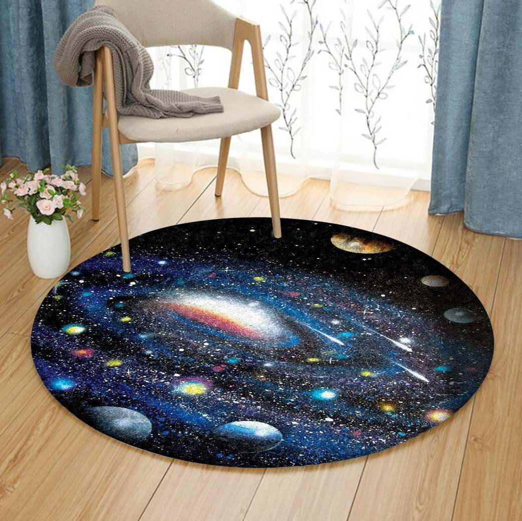 Planet Round Rug Carpet Bedroom Livingroom Home Decor