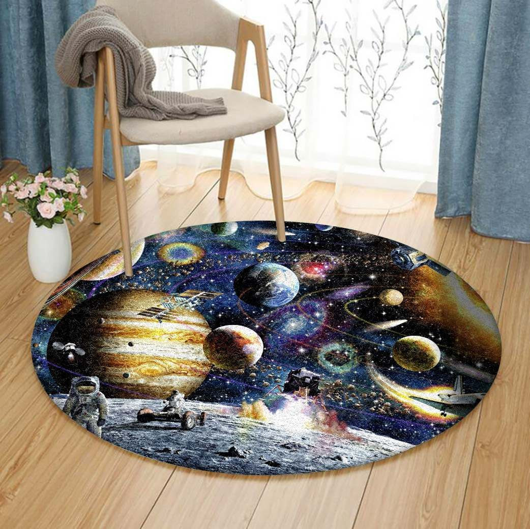 Planet Round Rug Carpet Bedroom Livingroom Home Decor