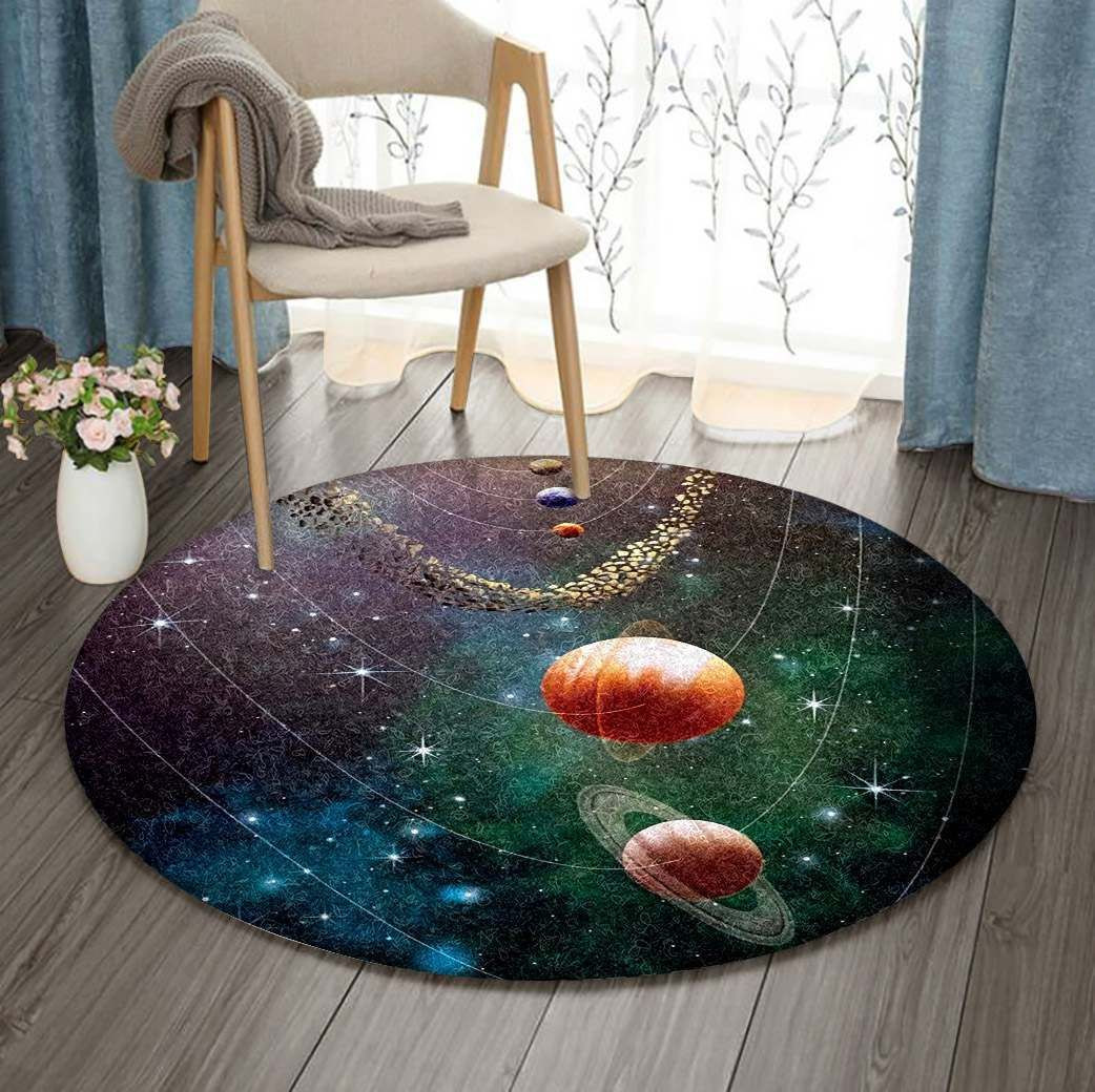 Planet Round Rug Carpet Bedroom Livingroom Home Decor