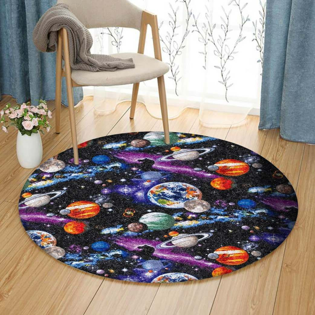 Planet Round Rug Carpet Bedroom Livingroom Home Decor