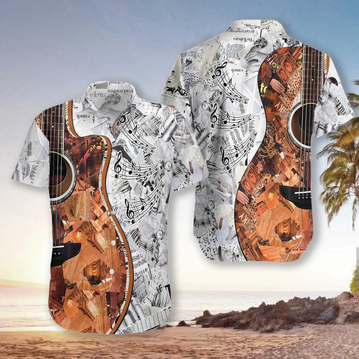 Play With Music Guitar Hawaiian Shirt