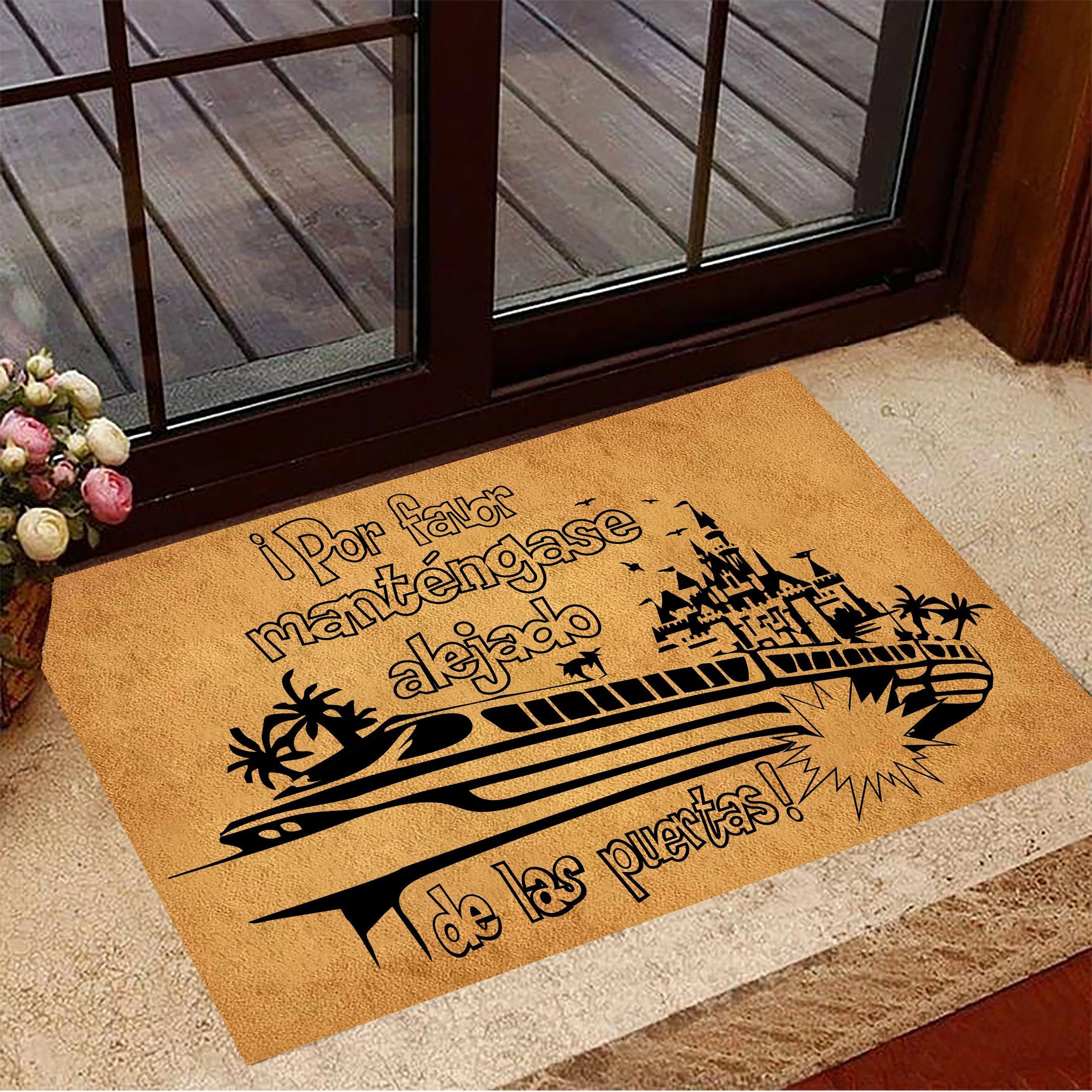 Please Stand Clear Of The Doors Door Mat Disney Rubber Doormat Welcome Mat Outdoor Rubber Doormat In Spanish