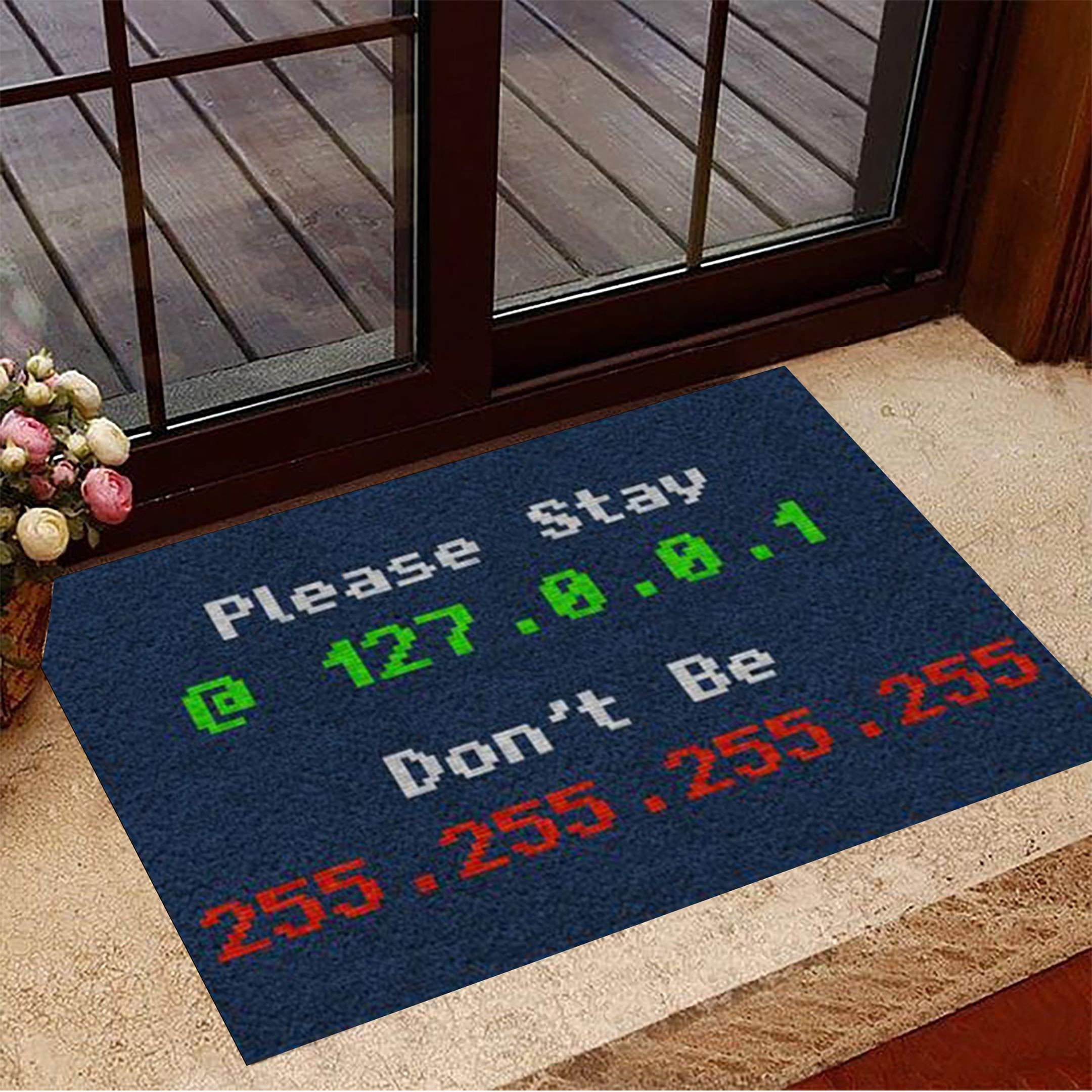 Please Stay At Home Computer Networking Rubber Doormat Designer Door Mat Home Decor