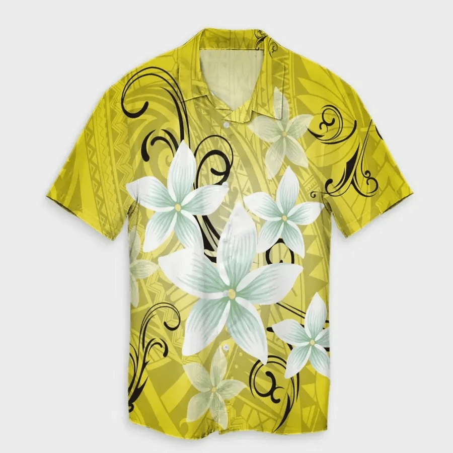 Plumeria Polynesian Hawaiian Shirt