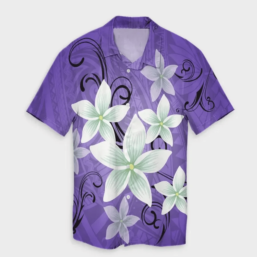 Plumeria Polynesian Hawaiian Shirt