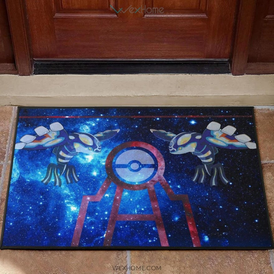 Pokemon Anime Kyogre Water Pokemon Fantastic Galaxy Rubber Doormat Home Decor