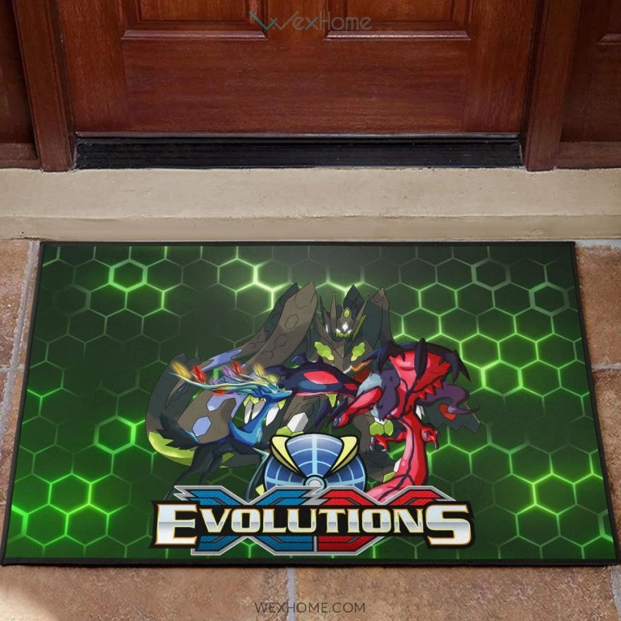 Pokemon Anime Pokemon XY Evolution Electronic Background Rubber Doormat Home Decor